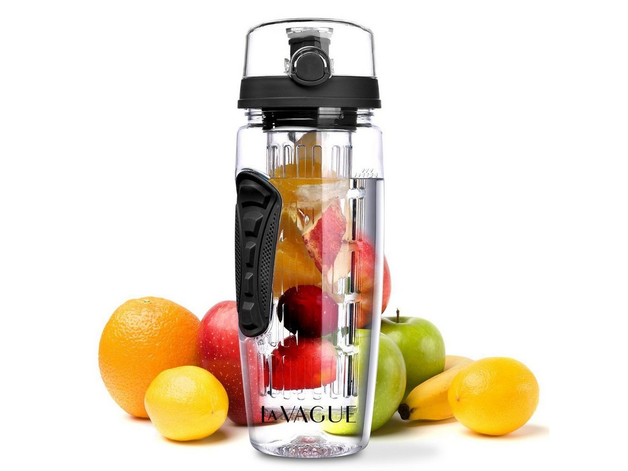 LA VAGUE Trinkflasche VITALITY trinkflasche mit einsatz, Trinkflasche mit Früchtesieb für perfekt aromatisierte Getränke von LA VAGUE