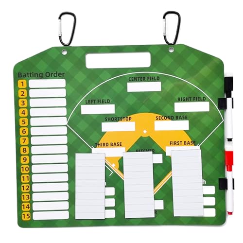 Magnetisches Baseball -Lineeup -Board, 14x12 Baseball -Lineeup -Brett für Unterbrechung, Trockenlöscher -Baseball -Lineup -Karten mit 30 Karten, Softball -Aufstellungskarten, Baseball White Board f von LAANCOO