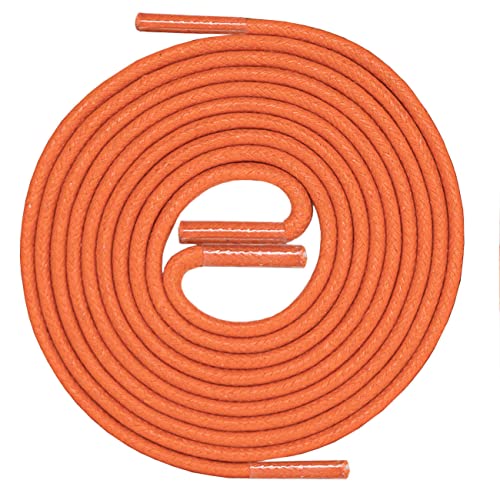 LACCICO Schnürsenkel | Rund Robust Gewachst | Durchmesser 2,5 mm Farbe:Orange Länge:45 cm von LACCICO