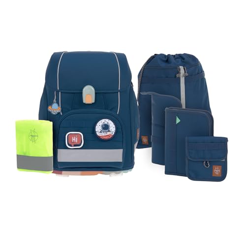 LÄSSIG 7-teiliges Schulranzen Set Kinder/School Set Boxy Unique marineblau, LÄSSIG 7-teiliges Schulranzen Set Kinder/School Set Boxy Unique marineblau, von LÄSSIG