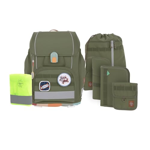 LÄSSIG 7-teiliges Schulranzen Set Kinder/School Set Boxy Unique olive LÄSSIG 7-teiliges Schulranzen Set Kinder/School Set Boxy Unique olive von LÄSSIG