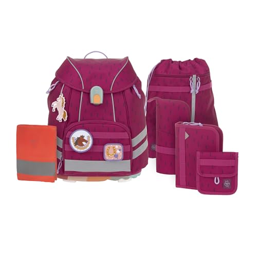 LÄSSIG 7-teiliges Schulranzen Set Kinder/School Set Flexy Unique Speckles berry LÄSSIG 7-teiliges Schulranzen Set Kinder/School Set Flexy Unique Speckles berry von LÄSSIG