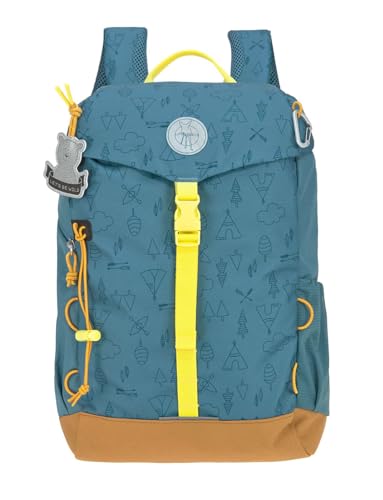 LÄSSIG Kinder Wanderrucksack Kinderrucksack mit Brustgurt gepolsterte Schultergurte wasserabweisend, 14 Liter/Big Outdoor Backpack Adventure Blau von LÄSSIG