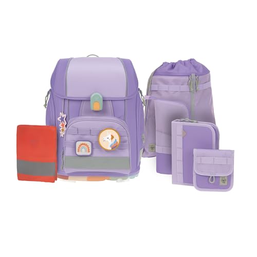 LÄSSIG 7-teiliges Schulranzen Set Kinder/School Set Boxy Unique violet/lavender LÄSSIG 7-teiliges Schulranzen Set Kinder/School Set Boxy Unique violet/lavender von LÄSSIG