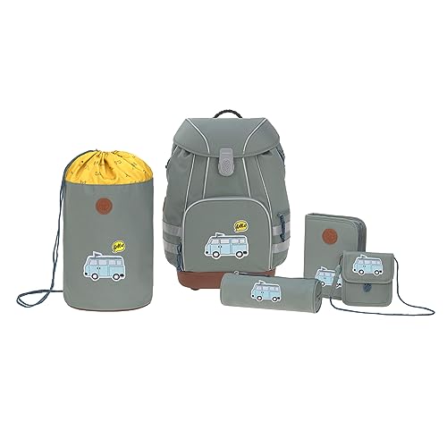 LÄSSIG Schulranzen Set mit Sporttasche, Federmäppchen, Stiftemäppchen, Turnbeutel und Brustbeutel ab 6 Jahre/School Bag Set Adventure Bus LÄSSIG Schulranzen Set mit Sporttasche, Federmäppchen, Stiftemäppchen, Turnbeutel und Brustbeutel ab 6 Jahre/School Bag Set Adventure Bus von LÄSSIG