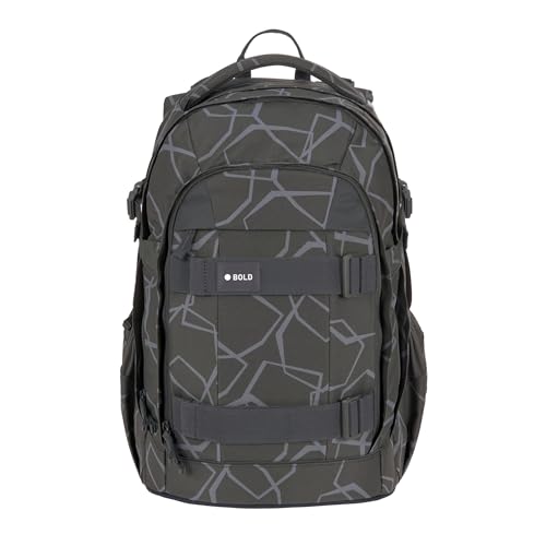 BOLD Lässig Schulrucksack mit Reflektoren und höhenverstellbarem Rückenteil/School Backpack Bold Edges grey BOLD Lässig Schulrucksack mit Reflektoren und höhenverstellbarem Rückenteil/School Backpack Bold Edges grey von LÄSSIG