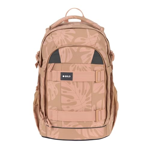 BOLD Lässig Schulrucksack mit Reflektoren und höhenverstellbarem Rückenteil/School Backpack Bold Leaves caramel BOLD Lässig Schulrucksack mit Reflektoren und höhenverstellbarem Rückenteil/School Backpack Bold Leaves caramel von LÄSSIG