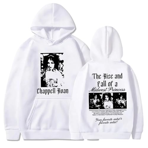 LAIZHENE Kapuzenpullis Herren Chappell Roan Hoodies Album Artikel Rundhalsausschnitt Hoodies Pullover Unisex Winter Sweatshirts (Weiß,S) von LAIZHENE