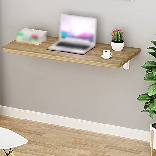 Klappbarer Wandklapptisch/Klappbarer Wandtisch/Wandklapptisch/Wandmontierter Stehtisch/Klappbare Werkbank/Laptop-Computertisch, für Zuhause, Büro, Arbeitszimmer (40 x 20 cm/15. (Walnuss 80 x 60 cm/3 von LAJUQNQ