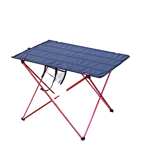 LAJUQNQ Klappbarer Esstisch aus Aluminiumlegierung, Ultraleicht, klappbarer Schreibtisch, tragbarer Klapptisch, Camping-/Outdoor-Möbel, Picknick (Farbe: 56 x 43 x 38 cm, rot) Substitutability von LAJUQNQ