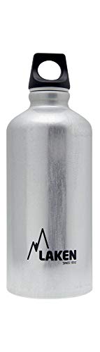 Laken Futura Alu Trinkflasche Schmale Öffnung Schraubdeckel mit Schlaufe 0,6L, Silber Laken Futura Alu Trinkflasche Schmale Öffnung Schraubdeckel mit Schlaufe 0,6L, Silber von Laken
