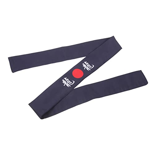 LALADEFIEE Baumwollsushi Kostüm Krawatte Stirnband Japanese Headband Hachimaki Headband Victory Karate Kochzubehör Japanisches Kochkostüm Headband Chef Bandana Costume Headwear Mens Wrap von LALADEFIEE