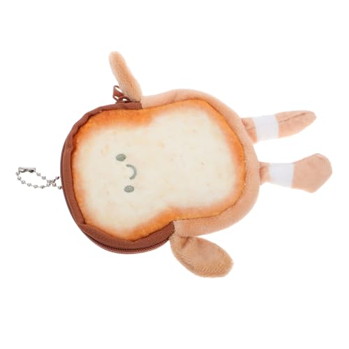 LALADEFIEE Cartoon-Toast-geldbörse Plüsch Geldbörse Geldbörsen Für Mädchen Lustige Brieftasche Kawaii-geldbörse Neuartige Geldbörse Brot-geldbörse Geldbörse Geldbörse Für Mädchen Stoff von LALADEFIEE