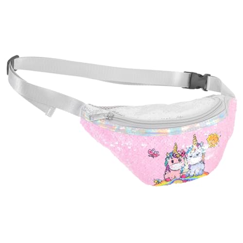 LALADEFIEE Einhorn-gürteltasche Gürteltasche Für Mädchen Kinder Geldbörse Einhorn-hüfttasche Kindertaschen Für Mädchen Handtasche Für Kleine Mädchen Kinder-Reise-gürteltasche Polyester von LALADEFIEE