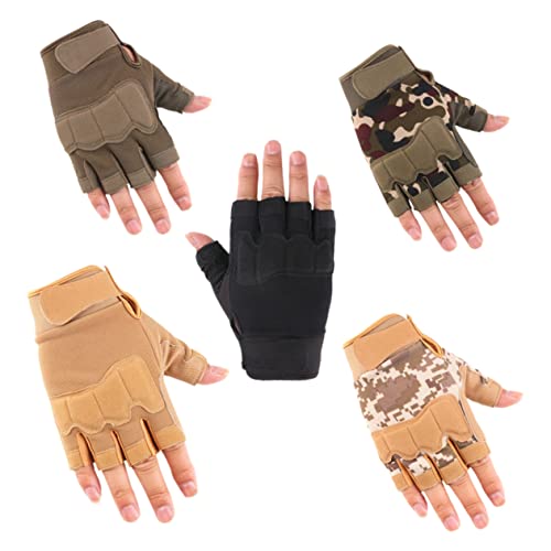 LALADEFIEE rutschfeste Halbfinger Handschuhe Für Herren Ideal Für Fitness Und Fahrradsport Schwarz Atmungsaktives Material Optimaler Grip Für Krafttraining Und Rennradfahren 1 Paar von LALADEFIEE