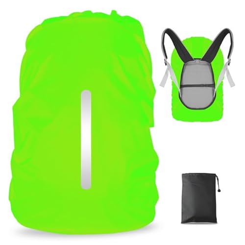 LAMA 1 Stück Rucksack Regenschutz, wasserdichte Schulranzen Regenhülle mit Reflexstreifen Verstellschnalle für Wandern Klettern Camping Radfahren Reisen Outdoor Aktivitäten, Neongrün S, 18L-25L LAMA 1 Stück Rucksack Regenschutz, wasserdichte Schulranzen Regenhülle mit Reflexstreifen Verstellschnalle für Wandern Klettern Camping Radfahren Reisen Outdoor Aktivitäten, Neongrün S, 18L-25L von LAMA