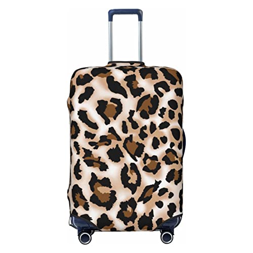 LAMAME Rauchpilze Bedruckter Kofferüberzug Elastische Schutzhülle Waschbare Gepäckabdeckung, leopardenmuster, L von LAMAME