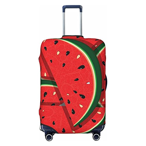LAMAME Sunset Palm Bedruckter Kofferüberzug Elastische Schutzhülle Waschbare Gepäckabdeckung, Rote Wassermelone, M von LAMAME