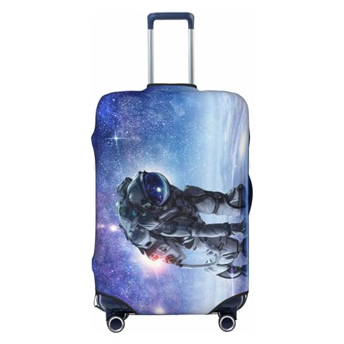 LAMAME Zebra bedruckte Kofferhülle Elastische Schutzhülle Waschbare Gepäckabdeckung, Galaxie Astronaut, S von LAMAME