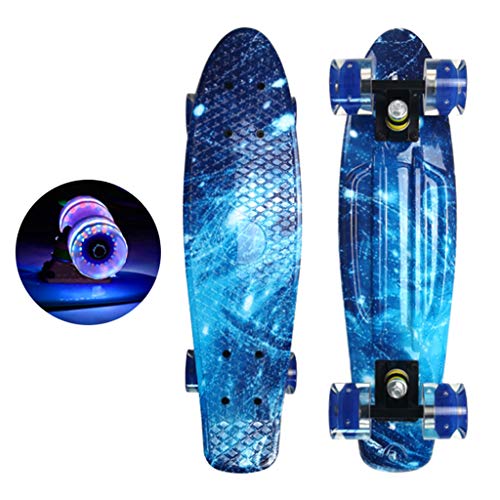 55,9 cm Skateboard, blinkendes Rad, Fisch-Skate-Board von LAMDNL