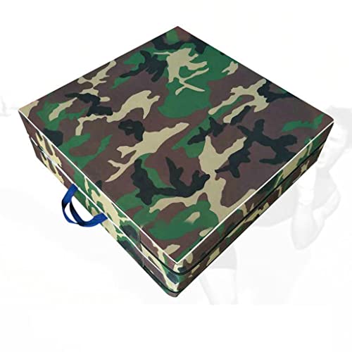 Gymnastikmatte, 5/10 cm dick, Camouflage-Muster, Oxford-Stoff, faltbare Fitness-Trainingsmatte, Yoga, Tanzen, Sit-Ups, 120 x 60 cm von LANCHY