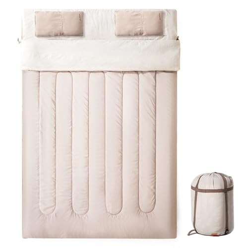 Doppelschlafsack Für Erwachsene, Rucksack-Camping-Schlafsack Für Kaltes Wetter, Familien-Reiseschlafsack Für Drinnen Und Draußen,2.6kg von LANGWEI