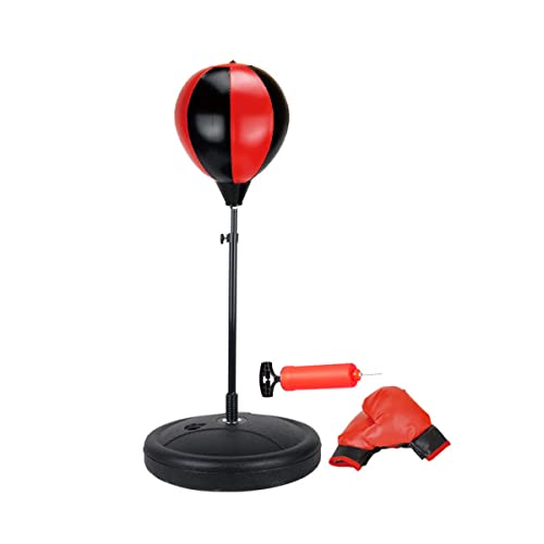 Boxsack Stehend für Kinder, Punchingball 85-130cm Höhenverstellbar, Boxsack Set inkl. Boxhandschuhe und Pumpe, Base zum Befüllen mit Wasser oder Sand, für Kinder ab 6-10 Jahre Boxsack Stehend für Kinder, Punchingball 85-130cm Höhenverstellbar, Boxsack Set inkl. Boxhandschuhe und Pumpe, Base zum Befüllen mit Wasser oder Sand, für Kinder ab 6-10 Jahre von LANMOU
