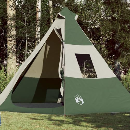 Campingzelt 7 Personen Grün 350x350x280 cm 185T TAFT, LAPOOH Caming Zelt, Camping Markise Zelt, Camping Tents, Camping-Zelt - 94427 von LAPOOH