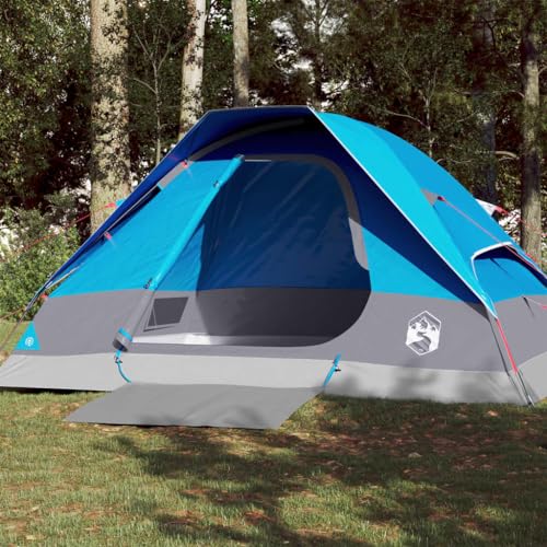 Kuppel-Campingzelt 4 Personen Blau Wasserdicht, LAPOOH Caming Zelt, Camping Tents, Camping-Zelt - 94778 von LAPOOH