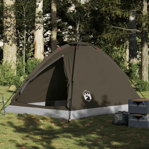 Kuppel-Campingzelt 4 Personen Braun Wasserdicht, LAPOOH Caming Zelt, Camping Tents, Camping-Zelt - 4009637 von LAPOOH