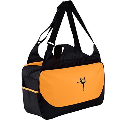 LAPOOH Yoga-Tasche, Reisetasche, große Kapazität, Yogamatte, Rucksack, Turnbeutel, Yoga-Tasche, Orange von LAPOOH