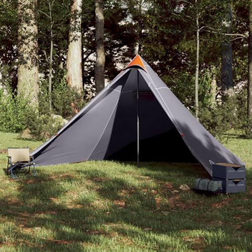 Tipi-Familienzelt 7 Personen Grau und Orange Wasserdicht, LAPOOH Caming Zelt, Camping Tents, Camping-Zelt - 94712 von LAPOOH