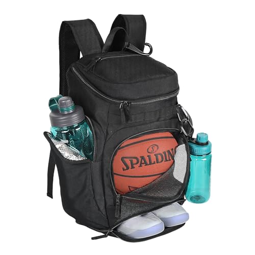 LARIPOP Basketball-Rucksack, große Sporttasche, Turnbeutel mit Ballfach und Schuhfach zur Aufbewahrung von Sportschuhen, Wasserflaschen, Laptops und täglichen Notwendigkeiten, weit verbreitet in von LARIPOP
