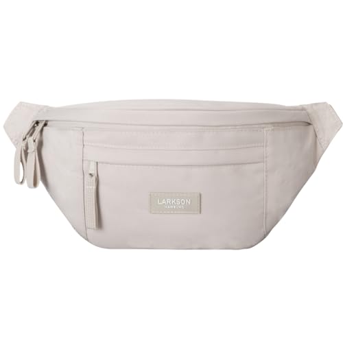 LARKSON Bauchtasche Damen & Herren Beige - Ole - Hüfttasche für Sport Outdoor Stadt - Gürteltasche Stylisch für Festival - Crossbody Bag mit Gurt - Wasserabweisend von LARKSON