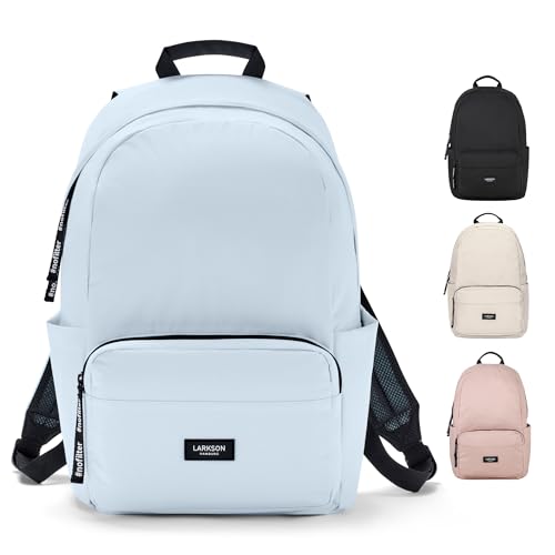 LARKSON Schulrucksack Mädchen & Jungen Teenager Hellblau - No 3 - Rucksack Damen & Herren für Schule - 16" Laptopfach - Aus Recyceltem PET - Wasserabweisend LARKSON Schulrucksack Mädchen & Jungen Teenager Hellblau - No 3 - Rucksack Damen & Herren für Schule - 16" Laptopfach - Aus Recyceltem PET - Wasserabweisend von LARKSON