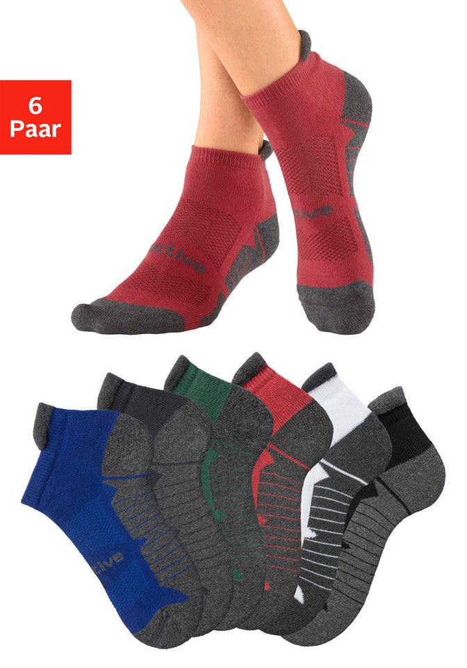 LASCANA ACTIVE Sneakersocken (Packung, 6-Paar) mit weicher Frotteesohle von LASCANA ACTIVE