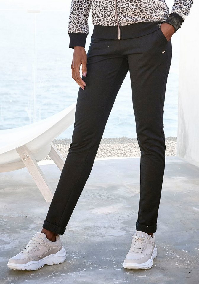 LASCANA Loungepants mit modischem Umschlagsaum, Loungeanzug LASCANA Loungepants mit modischem Umschlagsaum, Loungeanzug von LASCANA