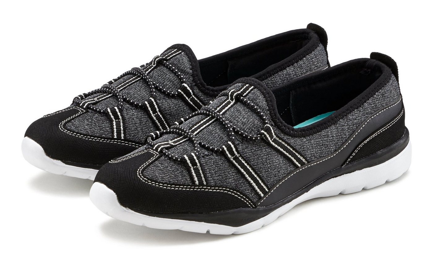 LASCANA Sneaker im sportiven Look, Halbschuh, Freizeitschuh, Slipper VEGAN von LASCANA