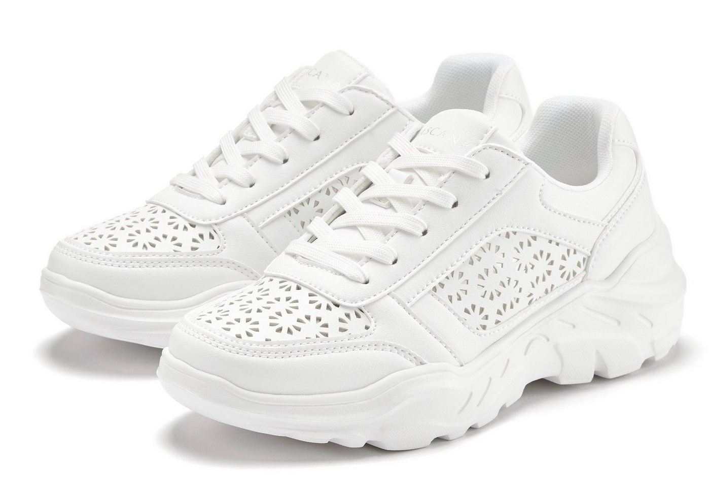LASCANA Sneaker Freizeitschuh, Halbschuh mit kleinen Cut-Outs und Chunky Sohle VEGAN LASCANA Sneaker Freizeitschuh, Halbschuh mit kleinen Cut-Outs und Chunky Sohle VEGAN von LASCANA