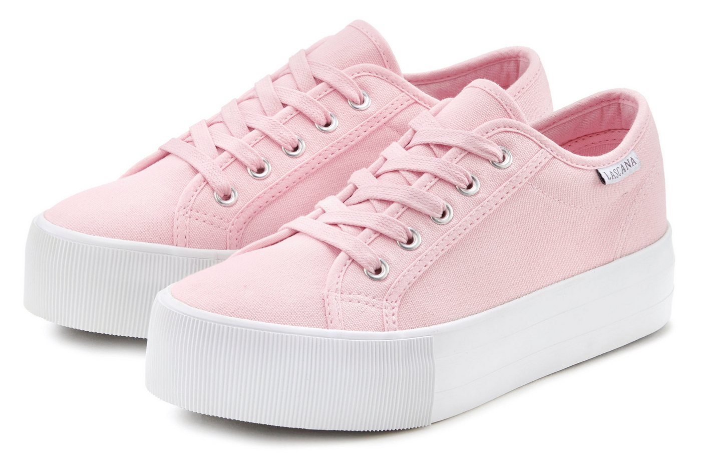 LASCANA Sneaker Schnürhalbschuh, Freizeitschuh aus Textil mit Plateausohle LASCANA Sneaker Schnürhalbschuh, Freizeitschuh aus Textil mit Plateausohle von LASCANA