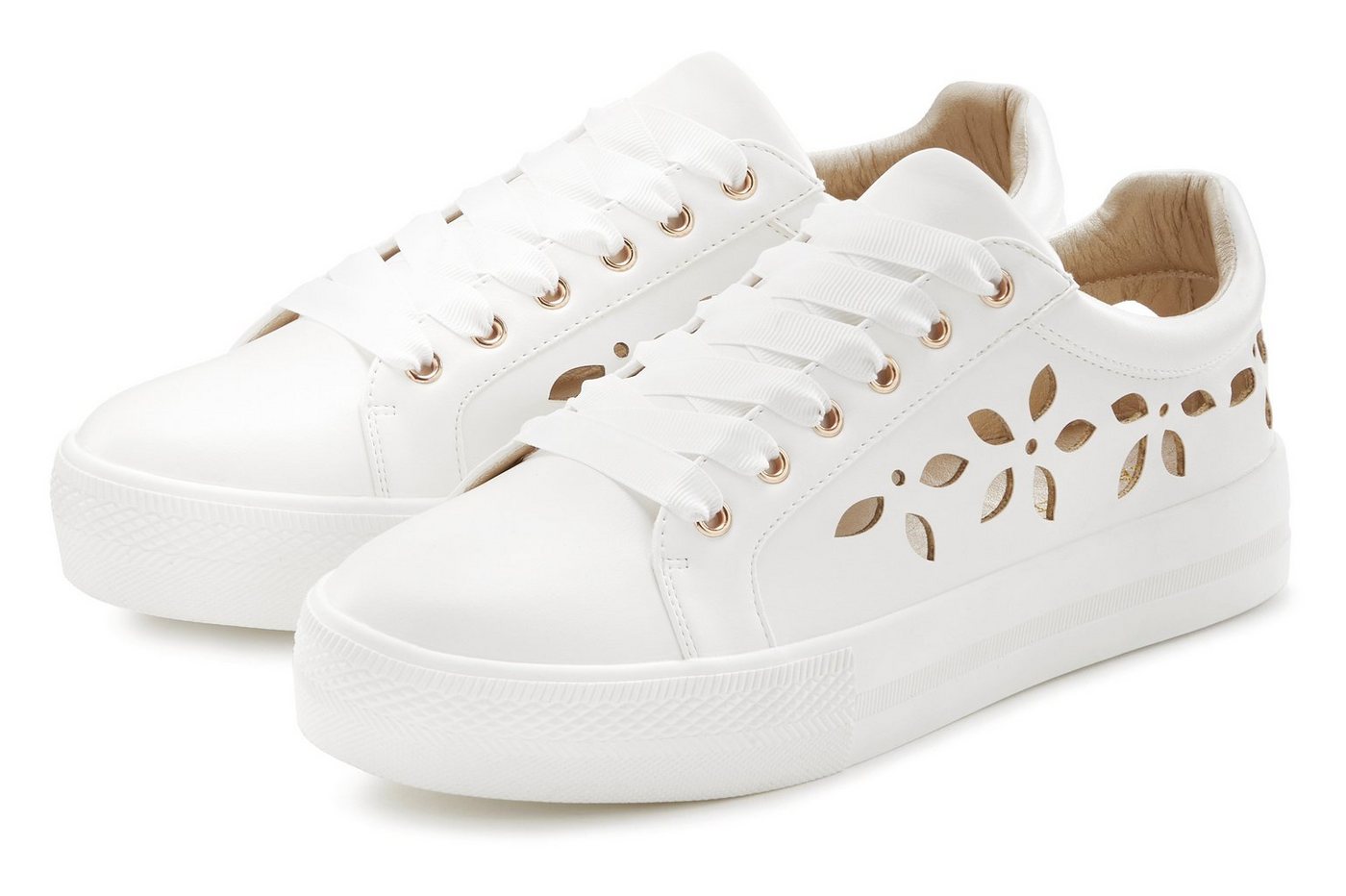 LASCANA Sneaker mit kleinen Cut-Outs, Schnürhalbschuhe, Freizeitschuhe VEGAN LASCANA Sneaker mit kleinen Cut-Outs, Schnürhalbschuhe, Freizeitschuhe VEGAN von LASCANA