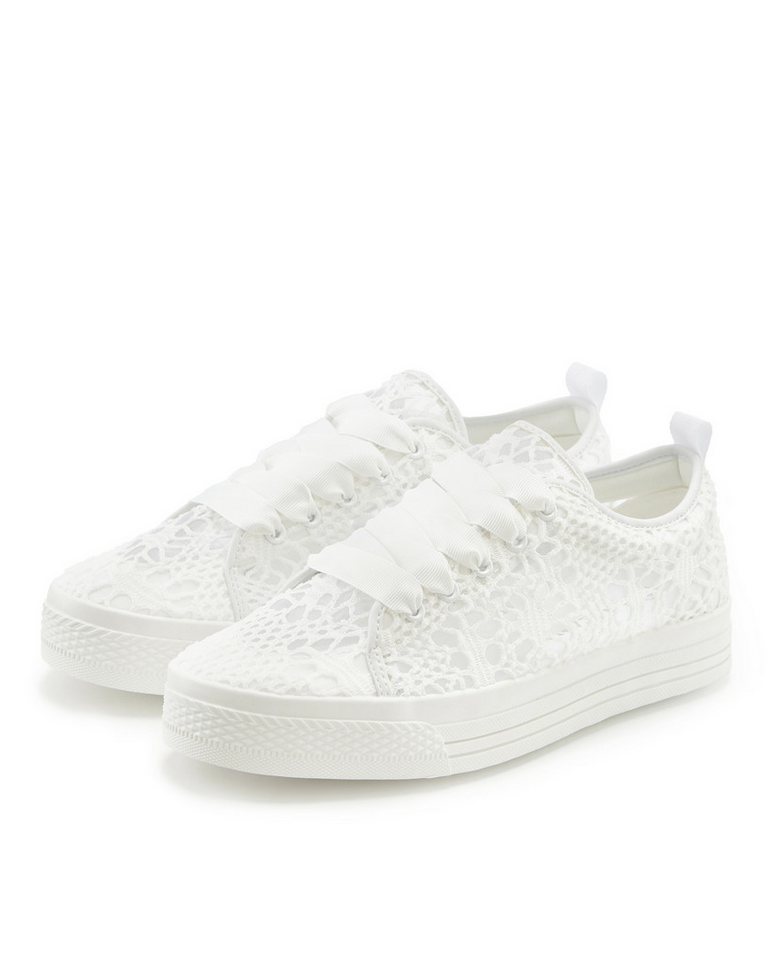 LASCANA Sneaker mit leichter Plateausohle und Spitze, Schnürhalbschuhe, Freizeitschuhe LASCANA Sneaker mit leichter Plateausohle und Spitze, Schnürhalbschuhe, Freizeitschuhe von LASCANA