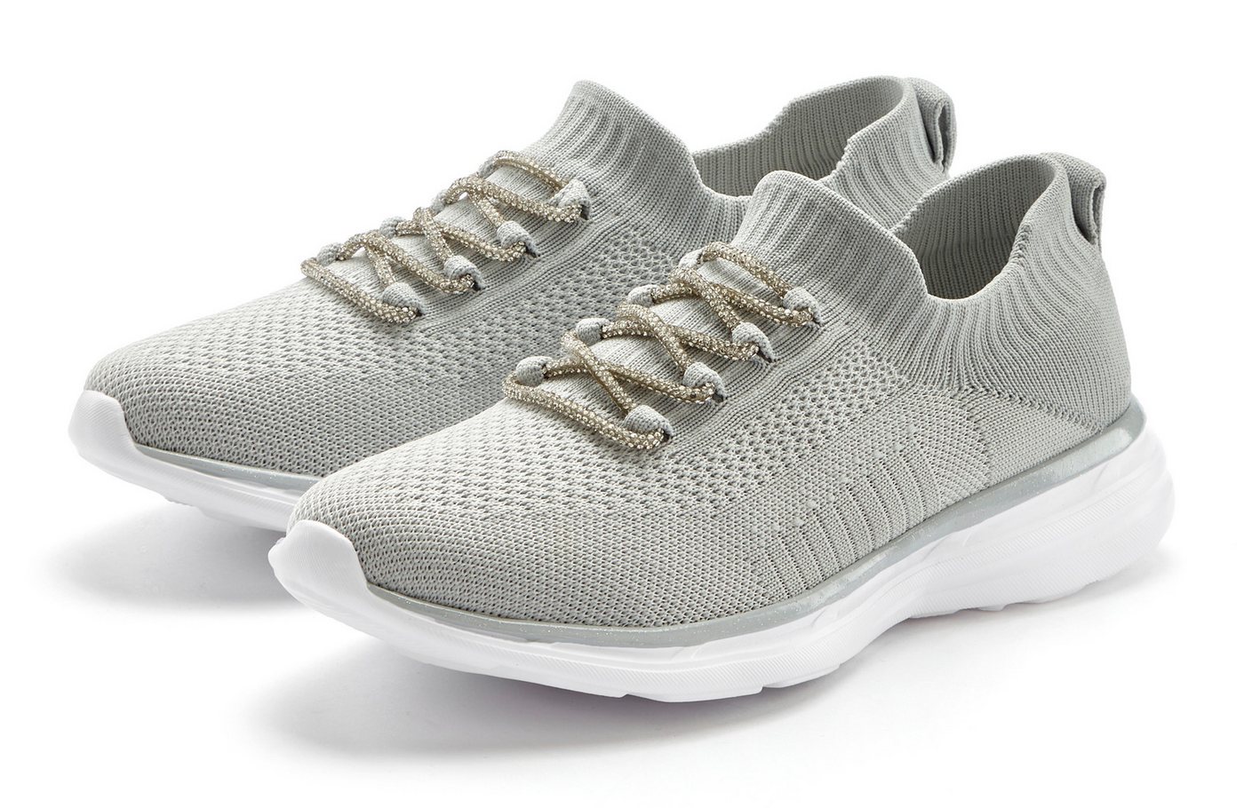 LASCANA Sneaker mit modischer Glitzerschnürung VEGAN LASCANA Sneaker mit modischer Glitzerschnürung VEGAN von LASCANA