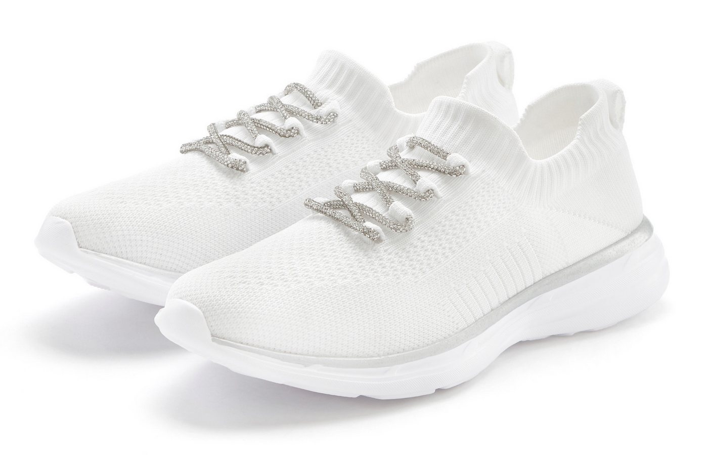 LASCANA Sneaker mit modischer Glitzerschnürung VEGAN LASCANA Sneaker mit modischer Glitzerschnürung VEGAN von LASCANA