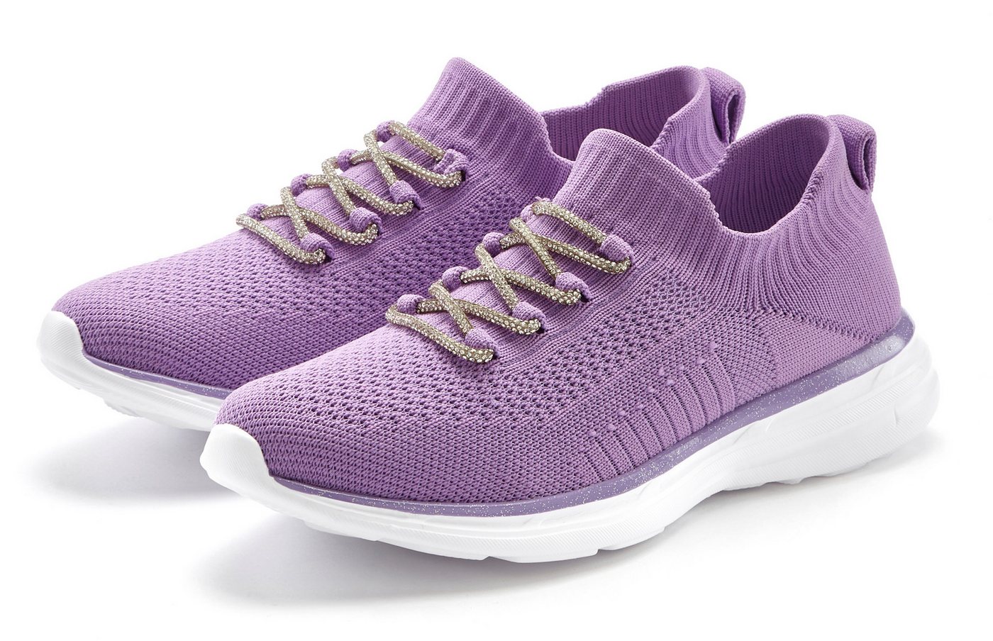 LASCANA Sneaker mit modischer Glitzerschnürung VEGAN LASCANA Sneaker mit modischer Glitzerschnürung VEGAN von LASCANA