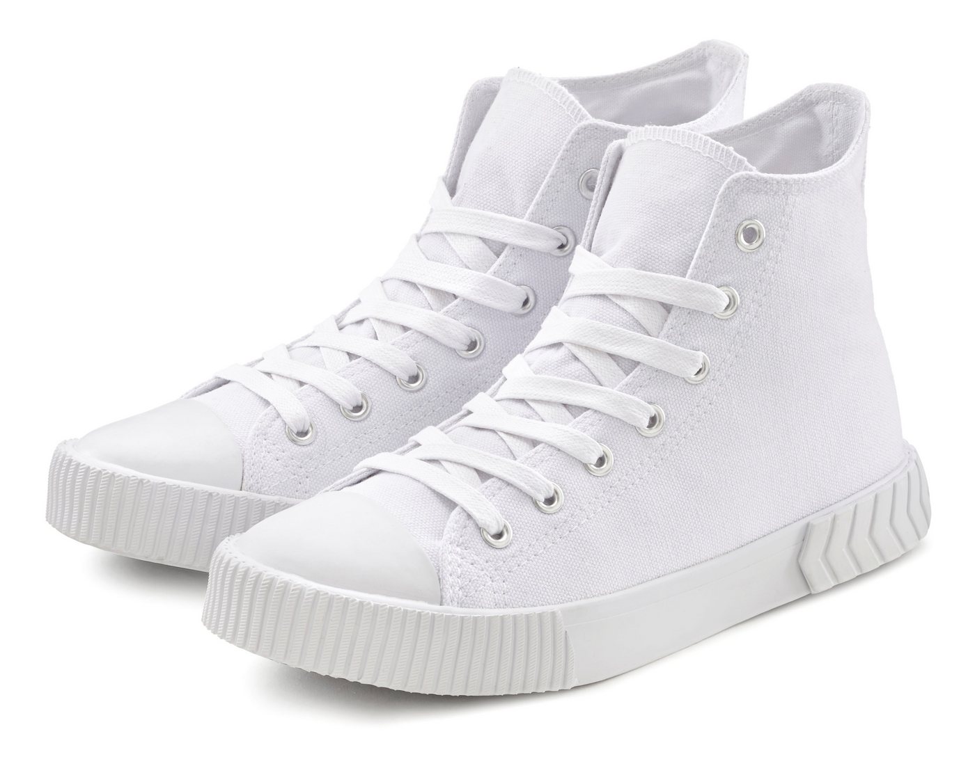LASCANA Stiefelette aus Textil zum Schnüren, High-Sneaker, Schnür-Boots LASCANA Stiefelette aus Textil zum Schnüren, High-Sneaker, Schnür-Boots von LASCANA