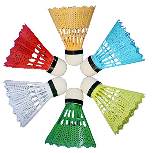 LASIEYO Kunststoff Badminton, Badminton Bälle Shuttlecocks Badmintonbälle für Indoor Outdoor Sport Fitness Spiel (12 Stück) von LASIEYO