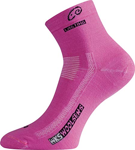 Lasting Herren Trekking Merino WKS Socke, Rose, Größe S von LASTING SPORT