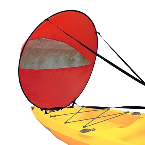 Windsegel Für Paddle-Board, Paddle-Board-Segel, Faltbare Windsurf-Segel, Paddleboard-Kajak-Segel Mit Klarem Fenster, Tragbares Paddle-Board-Schatten-Bootszubehör von LATAFA