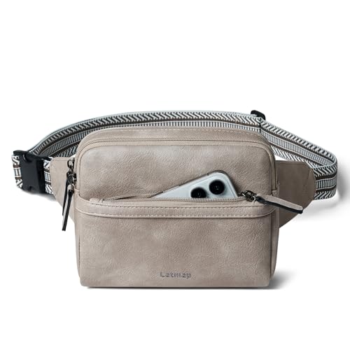 LATMAP Bauchtasche Damen Klein,Crossbody Bag Damen PU Leder diebstahlsichere Tasche Wasserdicht Gürteltasche Damen Hüfttasche Damen für Outdoorsport,Reisen,Radfahren,Grau LATMAP Bauchtasche Damen Klein,Crossbody Bag Damen PU Leder diebstahlsichere Tasche Wasserdicht Gürteltasche Damen Hüfttasche Damen für Outdoorsport,Reisen,Radfahren,Grau von LATMAP
